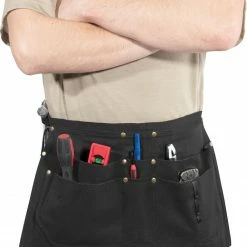 Army Navy Store Canvas Waist Work Apron Garden, Woodwork Tool Waist Apron With Six Pouches