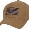 Army Navy Store Coyote Brown - Thin Blue Line Flag Low Profile Cap Headwear