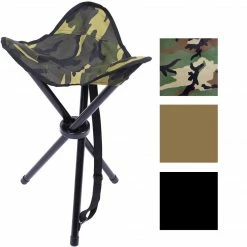 Army Navy Store Military Collapsible Stool With Carry Bag & Strap Camping / Survival Gear
