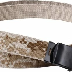 Rothco Digital Desert Camouflage Tan - Reversible Military Web Belt With Black Buckle 54 In. Belts / Suspenders