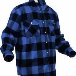 Army Navy Store Blue Plaid - Extra Heavyweight Buffalo Plaid Flannel Shirt