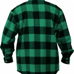Army Navy Store Green Plaid - Extra Heavyweight Buffalo Plaid Flannel Shirt