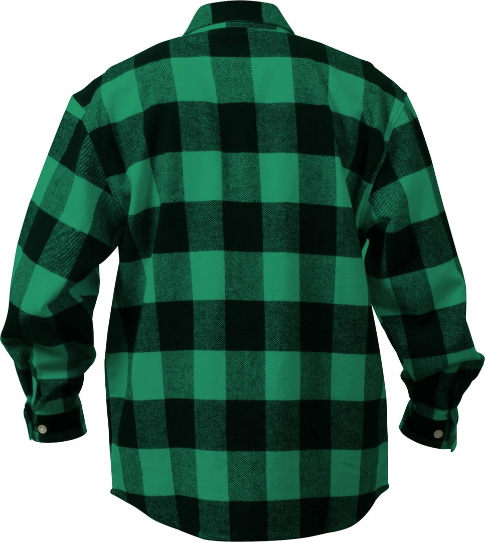 Army Navy Store Green Plaid - Extra Heavyweight Buffalo Plaid Flannel Shirt 4 Army Navy Store Green Plaid - Extra Heavyweight Buffalo Plaid Flannel Shirt