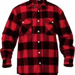 Army Navy Store Red Plaid - Extra Heavyweight Buffalo Plaid Flannel Shirt Shirts