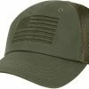 Army Navy Store Headwear Olive Drab - Tactical Mesh Back Cap With Embroidered US Flag 1 Army Navy Store Headwear Olive Drab - Tactical Mesh Back Cap With Embroidered US Flag