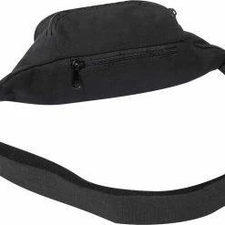 Army Navy Store Belts / Suspenders Black Crossbody Fanny Pack Canvas Sport Belt Strap Quick Release Buckle Bag