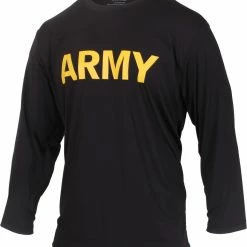 Army Navy Store Black - Long Sleeve Army PT Shirt