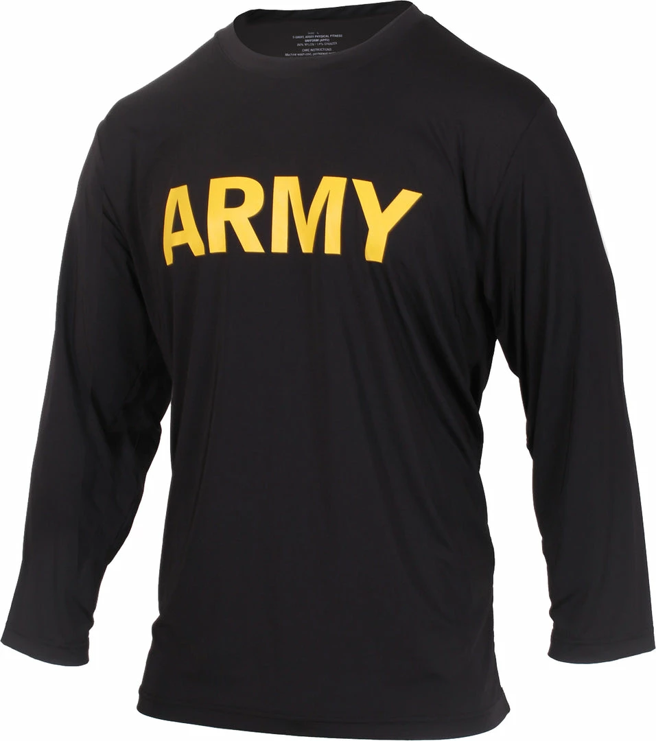 Army Navy Store Black - Long Sleeve Army PT Shirt 3 Army Navy Store Black - Long Sleeve Army PT Shirt