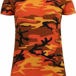 Army Navy Store Savage Orange Camo - Womens Long Length Camo T-Shirt