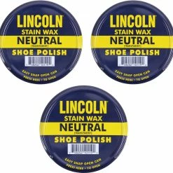 3 Pack - Lincoln USMC Neutral Stain Wax Shoe Polish Bags