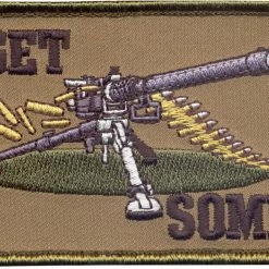 None Get Some Lead Rifle Gun Shooting Morale Embroidered Patch 2.5" X 3.5"