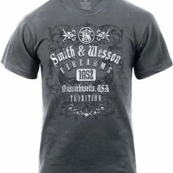 Shirts Grey Smith & Wesson Firearms Tradition Logo T-Shirt