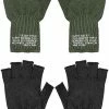 Genuine GI Military Fingerless Wool Gloves USA Made