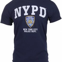 Navy Blue Official NYPD Logo New York Police Dept T-Shirt