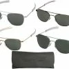 American Optics Aviator Sunglasses Air Force Style Grey Lenses With Case