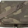 None Woodland Camouflage Military Heavyweight Canvas Classic Messenger Bag Bags