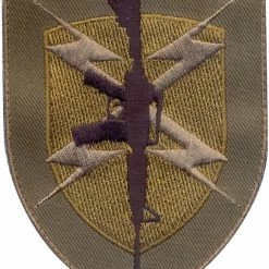 None Rifle Shield Lightning Embroidered Morale Patch 4" X 3"