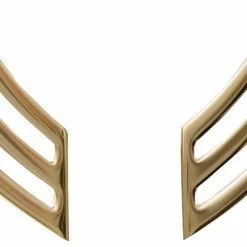 None Insignias / Medals / Ribbons Polished Gold Sergeant United States Army Rank Insignia Pin