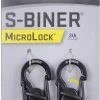 Nite Ize Black Stainless Steel S Biner Micro Lock Key Chain Carabiner 2 PACK