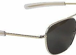 AO Eyewear Sunglasses / Goggles / Optics American Optics Gold Aviator Pilot Sunglasses Air Force Grey Lenses With Case
