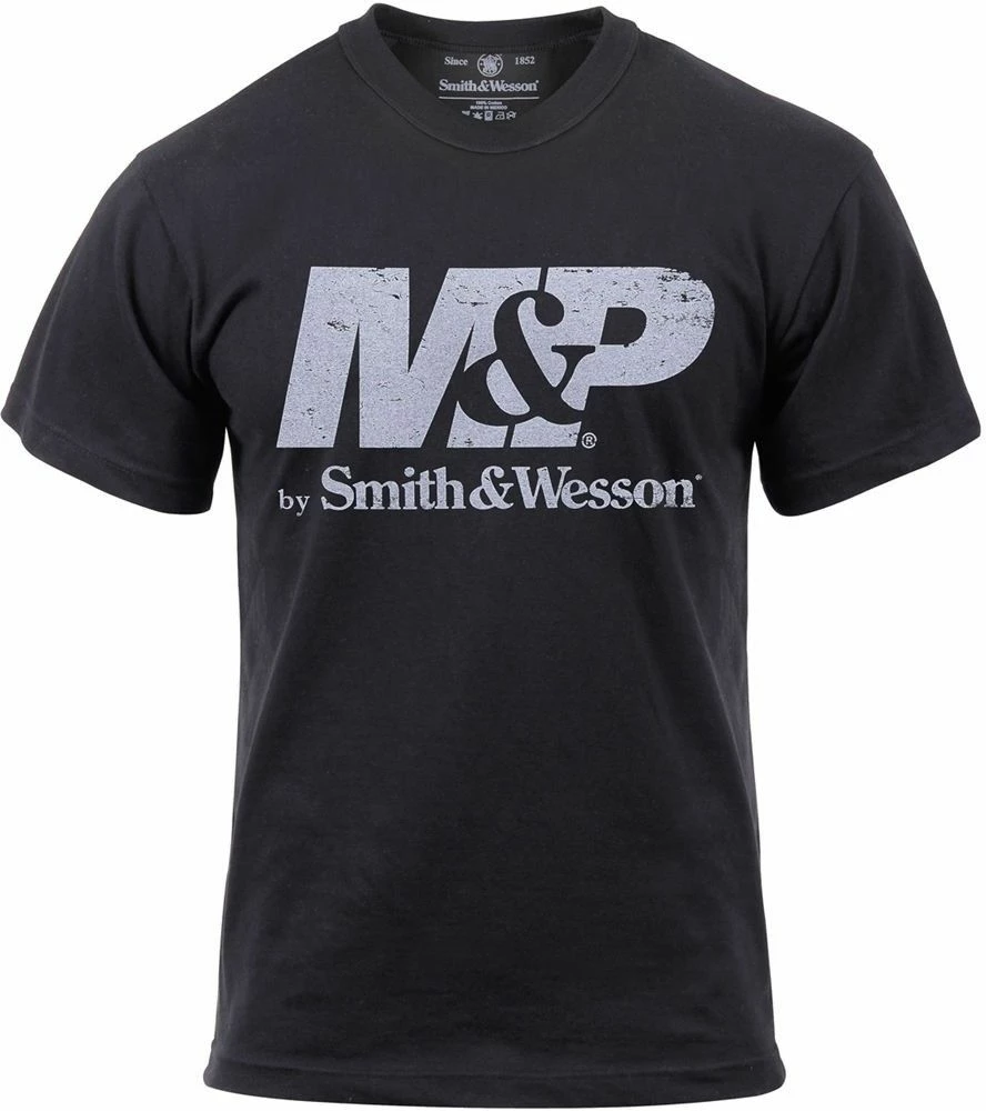 Smith & Wesson Black Distressed M&P Logo T-Shirt Shirts 3 Smith & Wesson Black Distressed M&P Logo T-Shirt Shirts