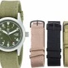 Smith & Wesson Olive Water Resistant Military Interchangeable Band Watch Set