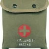 None Camping / Survival Gear Olive Drab M-1 Jungle First Aid Red Cross Pouch