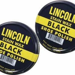Lincoln Black USMC Stain Wax Shoe Polish Can 2 1/8 Oz. - 2 PACK Bags