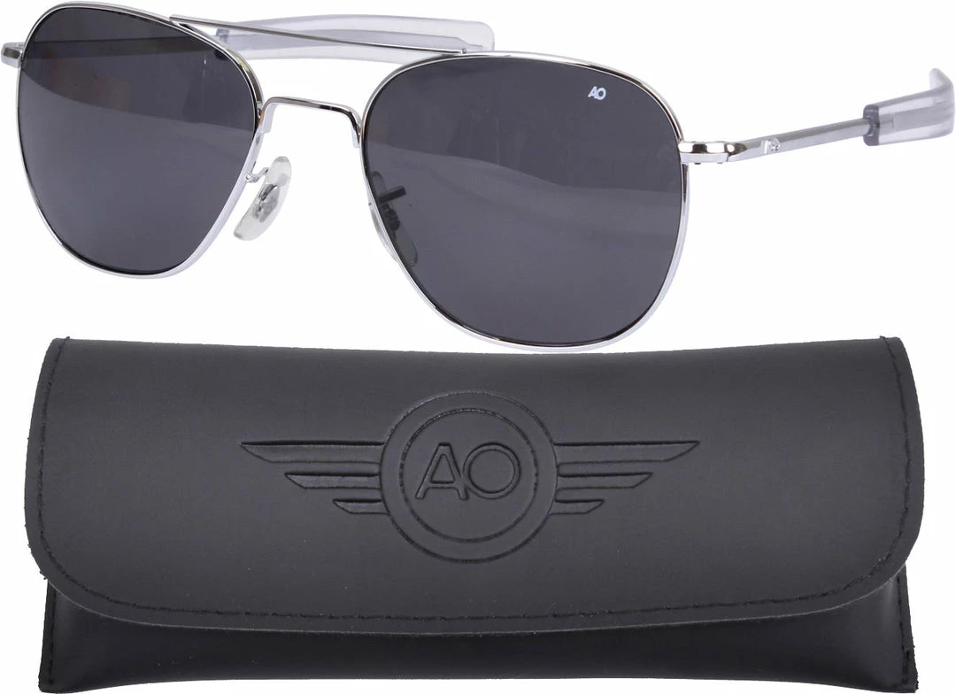 Sunglasses / Goggles / Optics AO Eyewear Chrome Aviators 55mm Grey Lenses Polarized Air Force Pilot Sunglasses 3 Sunglasses / Goggles / Optics AO Eyewear Chrome Aviators 55mm Grey Lenses Polarized Air Force Pilot Sunglasses