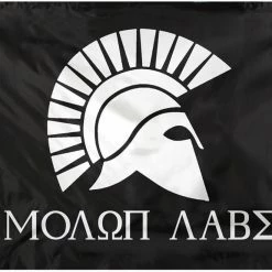 None Molon Labe Spartan Helmet Deluxe Flag 3' X 5' Headwear