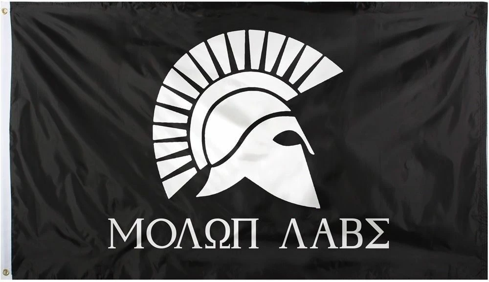 None Molon Labe Spartan Helmet Deluxe Flag 3' X 5' Headwear 3 None Molon Labe Spartan Helmet Deluxe Flag 3' X 5' Headwear