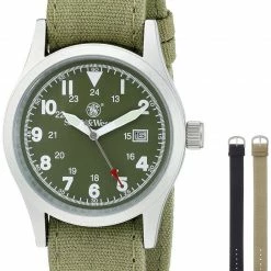 Smith & Wesson Olive Water Resistant Military Interchangeable Band Watch Set