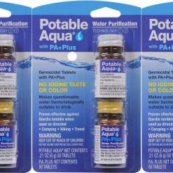 Camping / Survival Gear Potable Aqua PA Plus Water Purification Treatment Tablets - 3 Pack