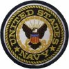 None United States Navy US Eagle Embroidered Logo Round 3" Patch