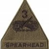 None United States Army Spearhead 3rd Armored Division Patch