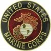 None Insignias / Medals / Ribbons Marine Corps Globe & Anchor Logo Official Round USMC Insignia Pin 1"