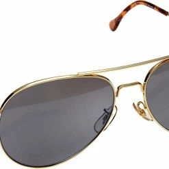 Sunglasses / Goggles / Optics AO Eyewear Gold Aviators 58mm Grey Lenses, Milspec Air Force Pilot Sunglasses
