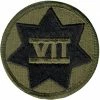 None Subdued US Army 7th Corps Insignia Patch