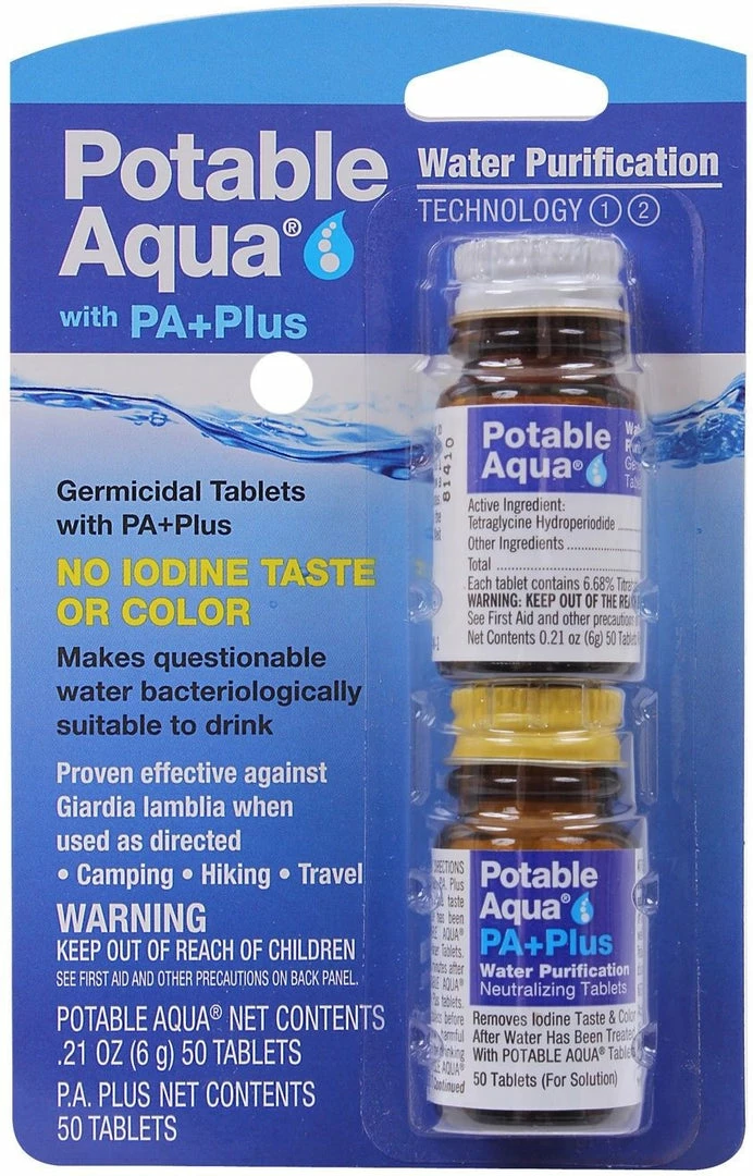 Potable Aqua PA Plus Water Purification Treatment Tablets 3 Potable Aqua PA Plus Water Purification Treatment Tablets