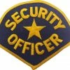 None Security Officer Embroidered Patch 4.25" X 3.75" Patches