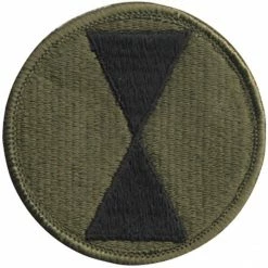 None Subdued United States Army 7th Infantry Division Patch