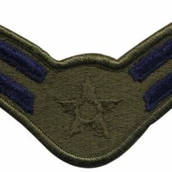 None Patches US Air Force Airman 1st Class 1986-1992 Subdued Patch Set