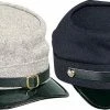 None US American Civil War Kepi Adjustable Wool Army Hat (Navy Blue Or Grey) 1 None US American Civil War Kepi Adjustable Wool Army Hat (Navy Blue Or Grey)