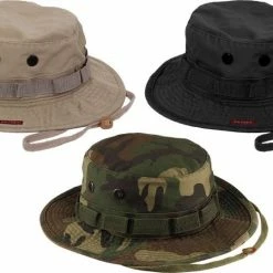 None Heavy Duty Poly Cotton Thick Boonie Fishing Jungle Hat With Wide Brim