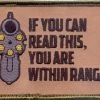 None If You Can Read This You Are Within Range Embroidered Gun Patch 2.5" X 3.5" Patches