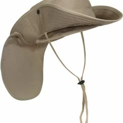 Army Navy Store Headwear Khaki - Adjustable Boonie Hat With Neck Cover