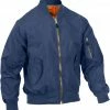 Rothco Jackets / Coats Navy Blue - Lightweight Air Force MA-1 Reversible Bomber Coat Flight Jacket