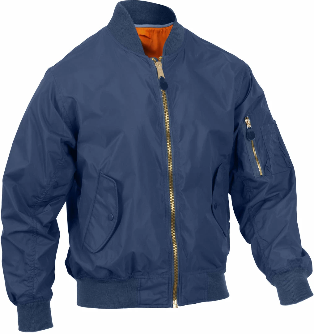Rothco Jackets / Coats Navy Blue - Lightweight Air Force MA-1 Reversible Bomber Coat Flight Jacket 3 Rothco Jackets / Coats Navy Blue - Lightweight Air Force MA-1 Reversible Bomber Coat Flight Jacket