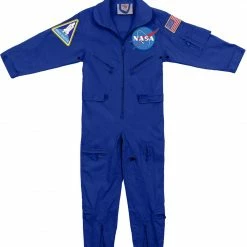 Rothco Kids Royal Blue NASA Flight Suit Coveralls With Official US NASA Space Patches