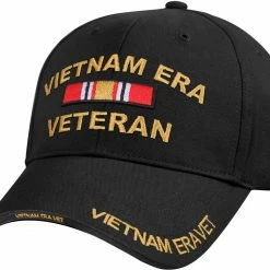 Rothco Black - Deluxe Low Profile Vietnam Veteran Era Cap Headwear